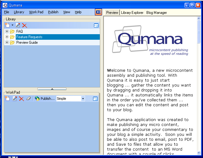Qumana Screenshot